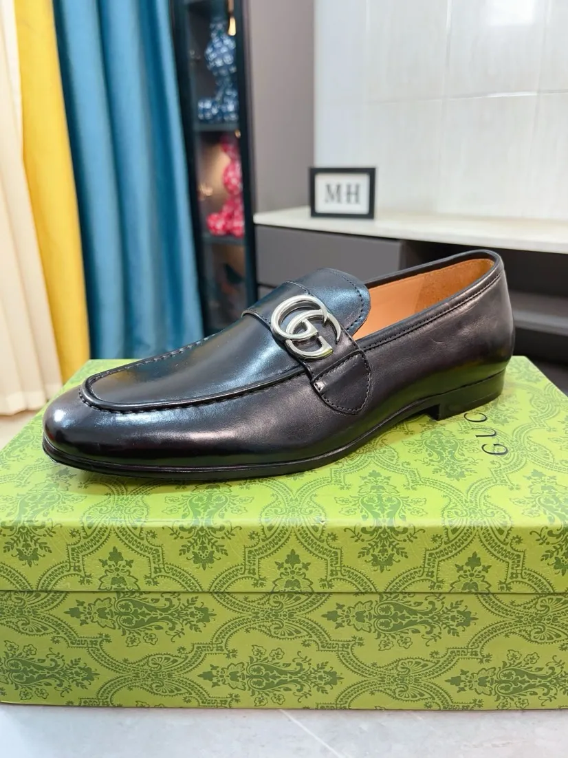 Men's shoes 💰500🌹🌹【GUCCI】The most popular classic Gucci leather shoes. Synchronized with the official website, the upper is made of Italian first-layer cowhide ➕cowhide lining, with unique brand and unique craftsmanship. Highlighting the hot style of the new year. Stop hesitating, stop wandering, get it now. Number: 38--44